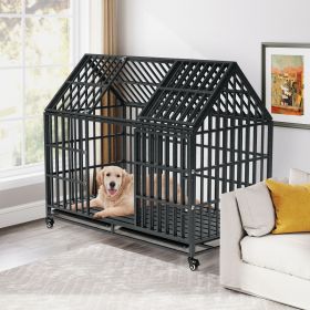 54 Inches Heavy Duty Dog Crate with Roof Top